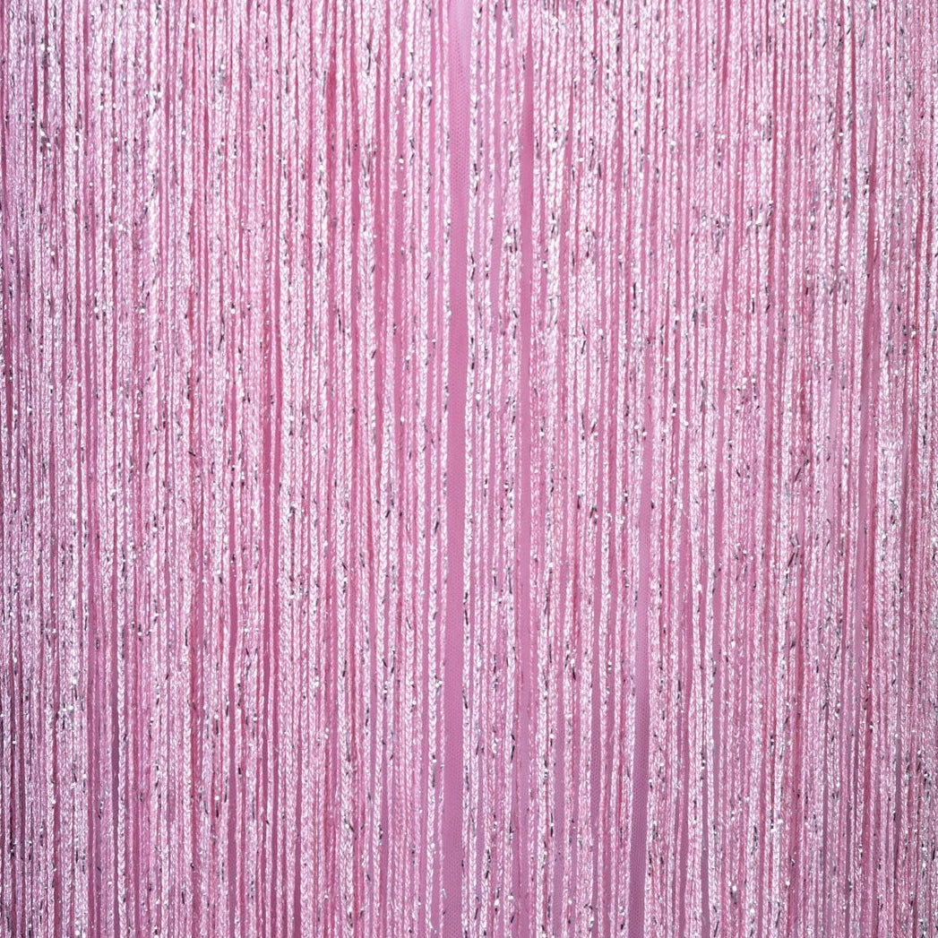 Close up of shimmery pink tassel details on a couture inspired elegant ballgown