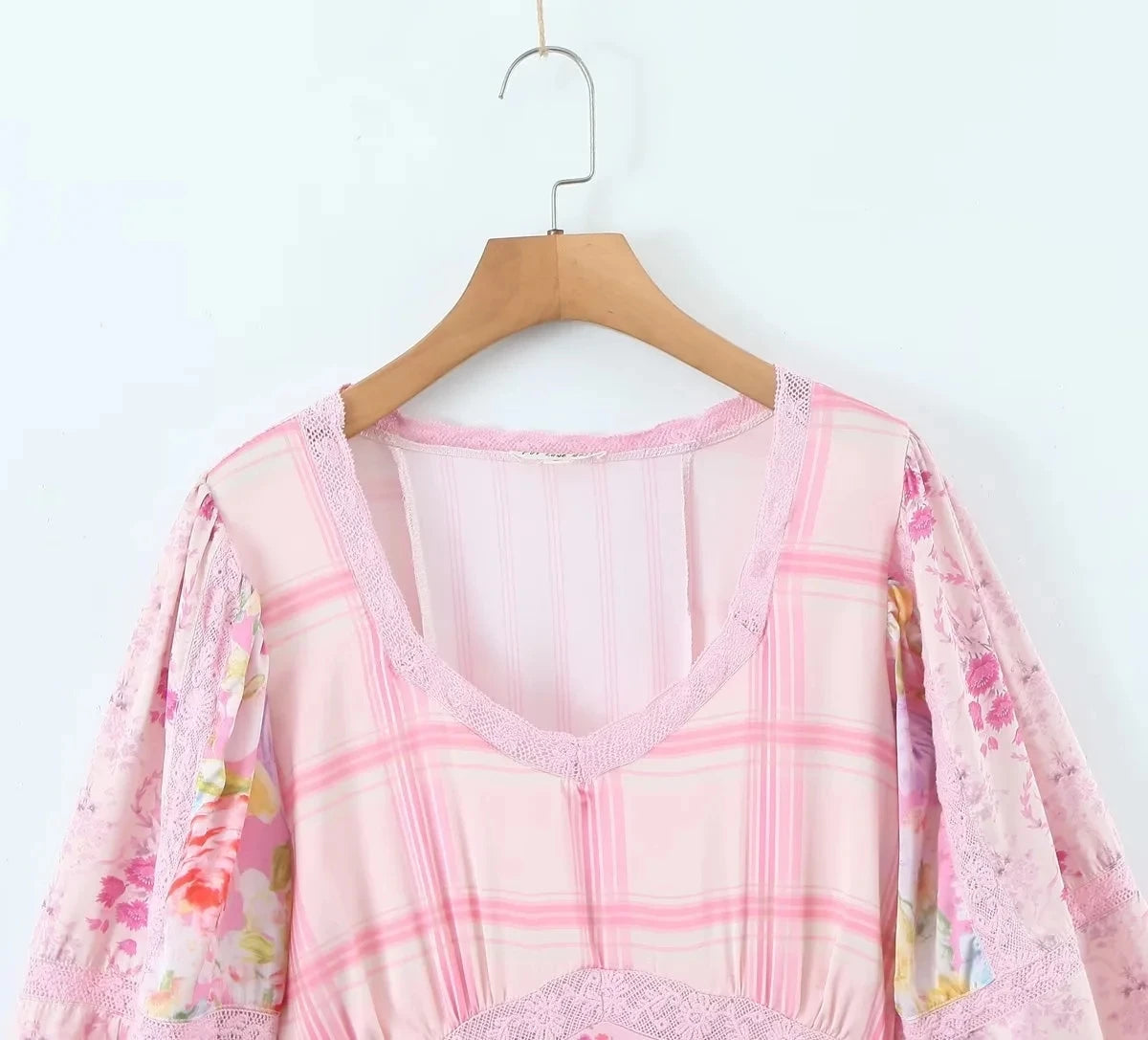 Fairy Floss Dream Dress | Pink Floral Boho Ruffle Mini Dress