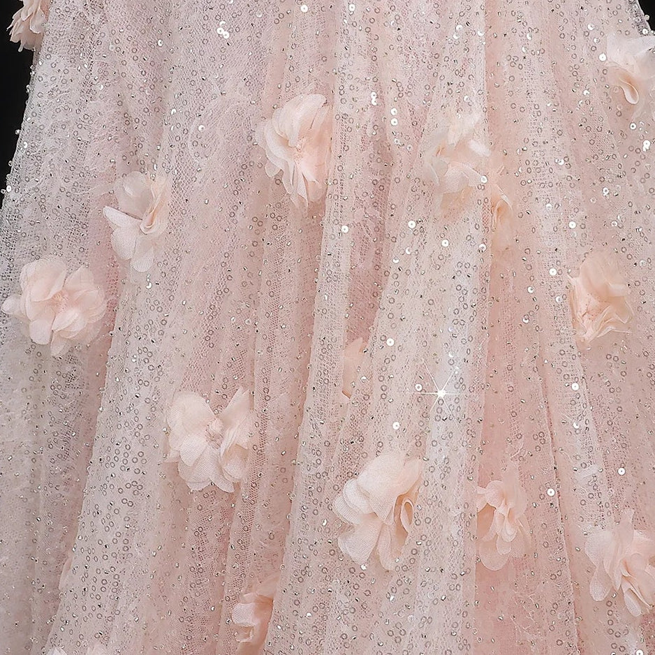 Rosabelle Couture Gown | Pink Mermaid Prom Dress
