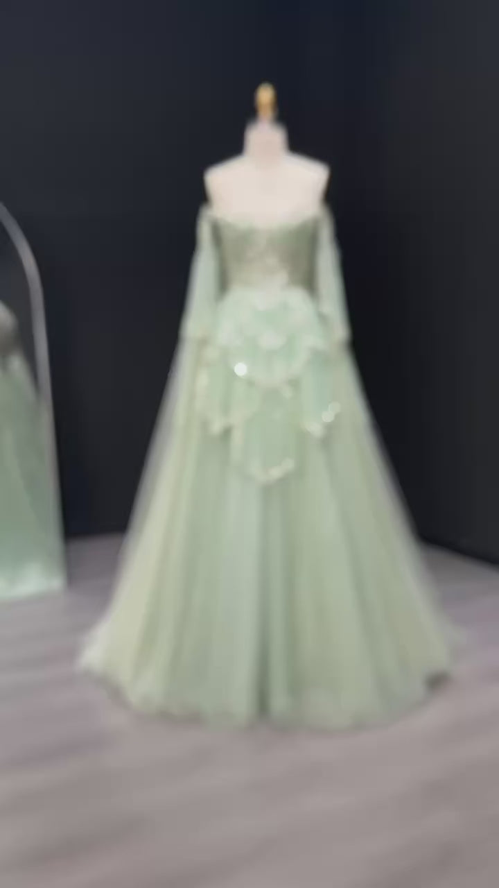 Sylvan Enchantress Ballgown | Ethereal Fairy Princess Corset Ball Gown