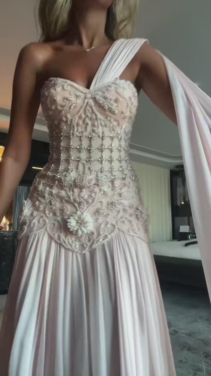 Celestial Garden Gown | Wedding Reception Dress | Ethereal Corset Formal Dress